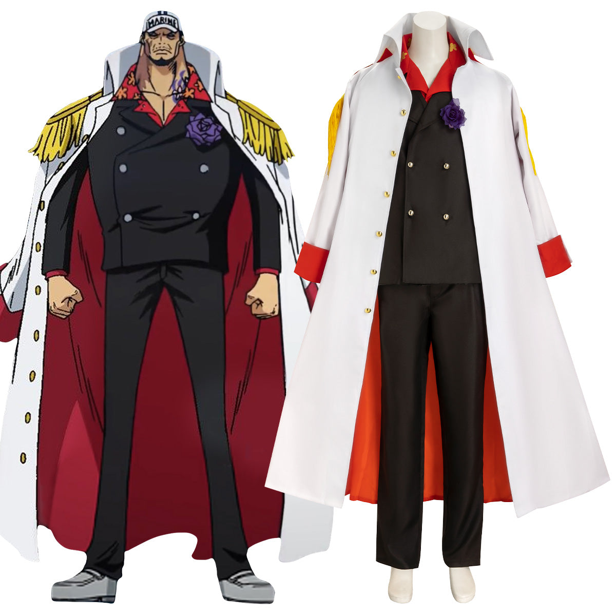 One piece Red Film Sakazuki Cosplay Costume Costume - Tophatter Daily Deals